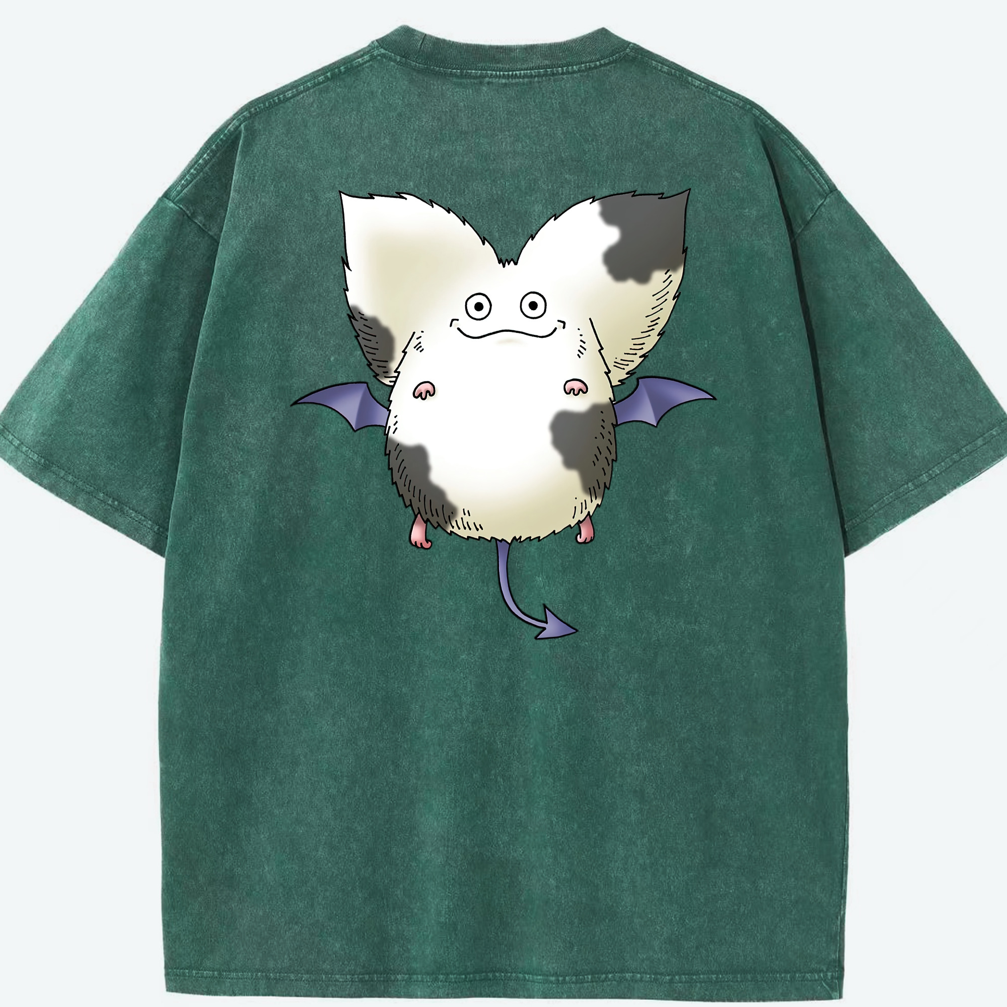 （画像用） ドラゴンクエスト Doragon Kuesuto Dragon Quest 綿100% ヴィンテージ風 半袖Tシャツ（背面プリント）